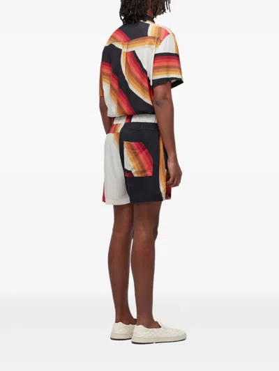 Osklen Wave-pattern Drawstring Shorts In Multi