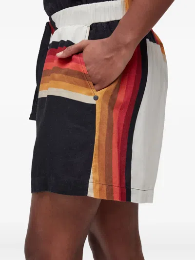 Osklen Wave-pattern Drawstring Shorts In Multi