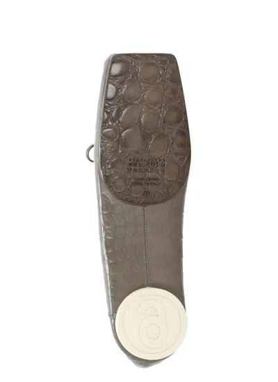 Mm6 Maison Margiela Flat Shoes In Gray