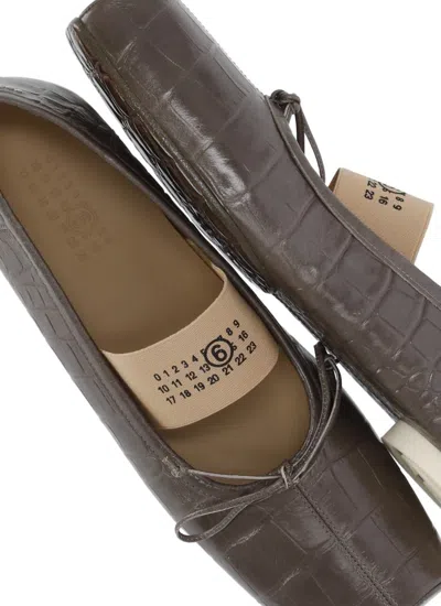 Mm6 Maison Margiela Flat Shoes In Gray
