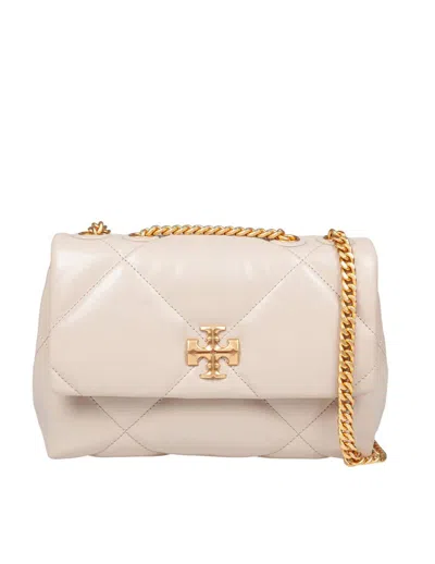 Tory Burch Leather Shoulder Bag In Gray