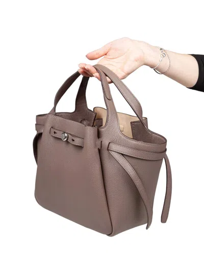 Tory Burch Leather Satchel Bag In Brown