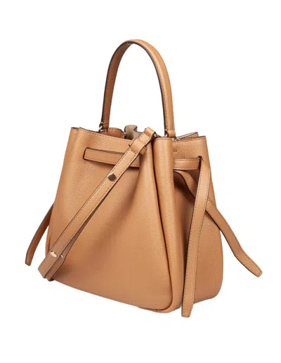 Tory Burch Hammered Leather Bucket Bag In Brown