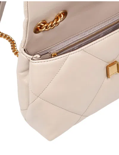 Tory Burch Leather Shoulder Bag In Gray