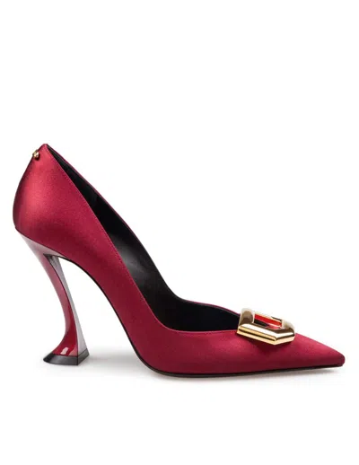 Lanvin Satin Pumps In Red