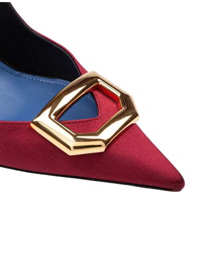 Lanvin Satin Pumps In Red
