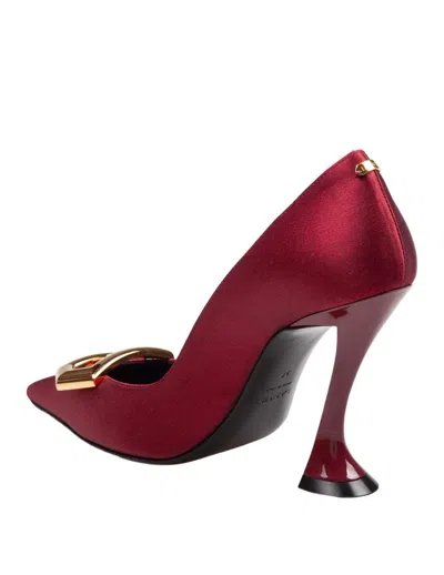 Lanvin Satin Pumps In Red