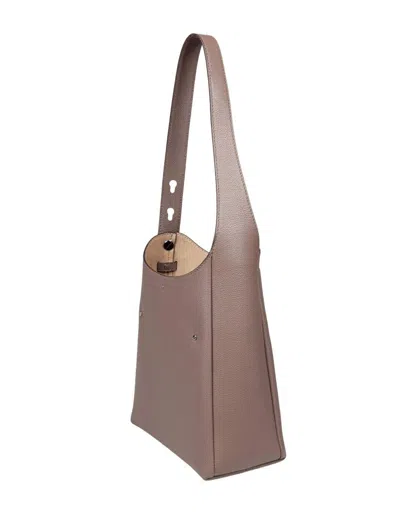 Tory Burch The Romy Small Hobo Bag Is Made Of Soft Hammered Leather In Brown