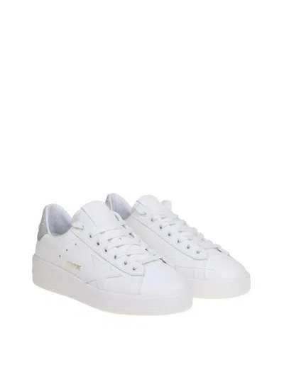Golden Goose Leather Sneakers In White