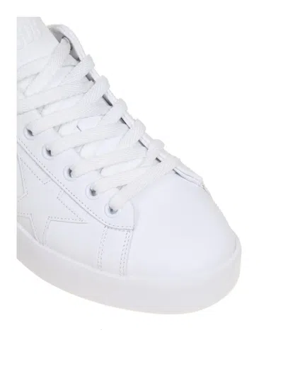 Golden Goose Leather Sneakers In White