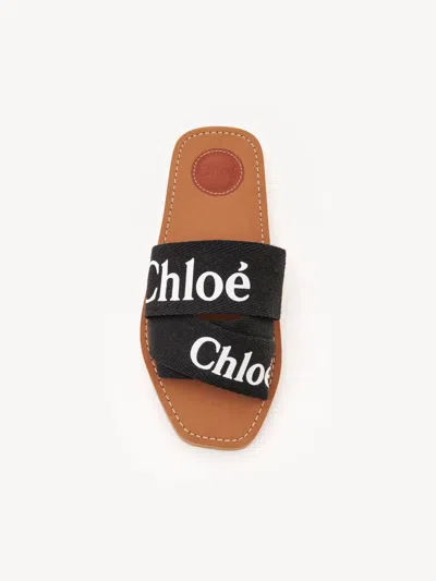 Chloé Woody Sandals In Black