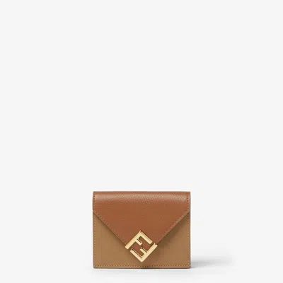 Fendi Ff Diamonds Wallet In Brown