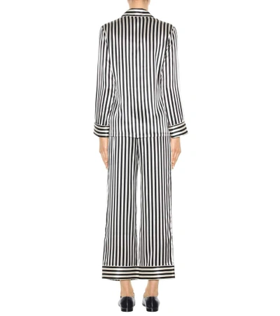 Shop Olivia Von Halle Lila Nika Striped Silk-satin Pyjamas In Eika Core