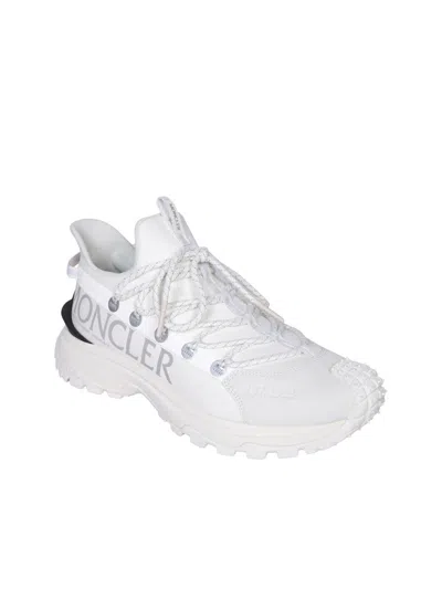 Moncler White Tech Fabric Trailgrip Lite 2 Sneakers In White