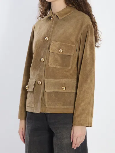 Arma Rosia Suede Jacket In Green
