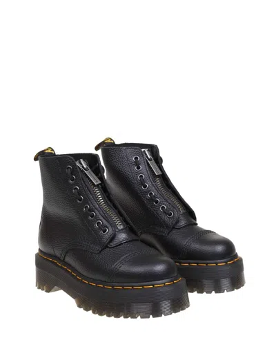 Dr. Martens Amphibian In Nappa Leather In Black