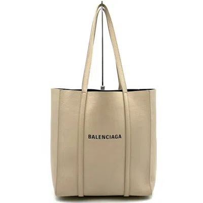 Pre-owned Balenciaga Beige Leather Tote Bag () In Sand