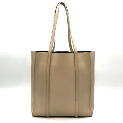 Pre-owned Balenciaga Beige Leather Tote Bag () In Sand