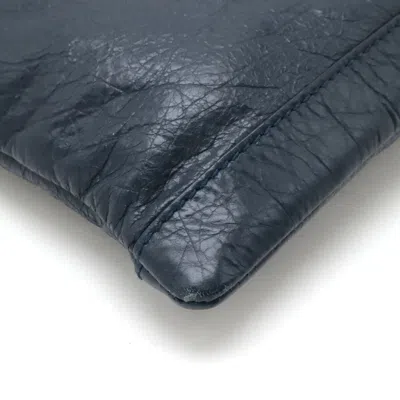 Pre-owned Balenciaga Black Blue Navy Leather Shoulder Bag ()