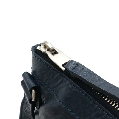 Pre-owned Balenciaga Black Blue Navy Leather Shoulder Bag ()