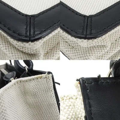 Pre-owned Balenciaga Black Ivory Canvas Leather Pochette Shoulder Bag () In Multi