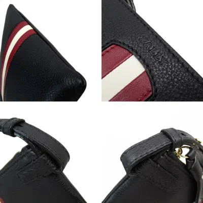 Pre-owned Bally Black Ivory Red Color Leather Shoulder Bag ()