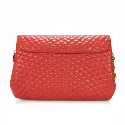 Pre-owned Bally Red Color Leather Shoulder Bag ()