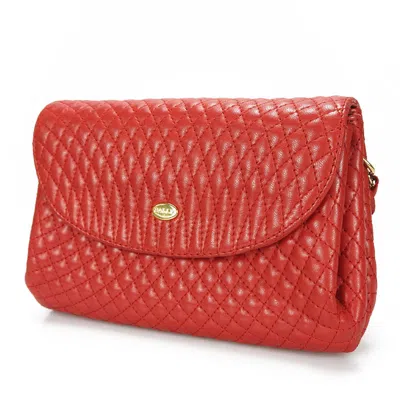 Pre-owned Bally Red Color Leather Shoulder Bag ()