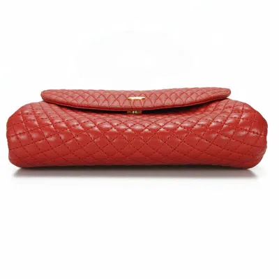 Pre-owned Bally Red Color Leather Shoulder Bag ()