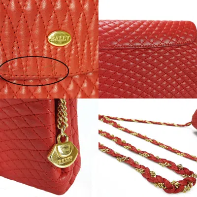 Pre-owned Bally Red Color Leather Shoulder Bag ()