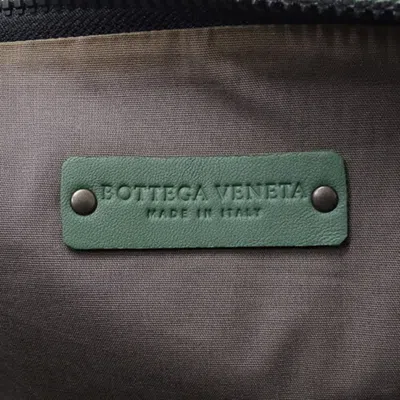 Pre-owned Bottega Veneta Black Blue Red Color Leather Nylon Clutch Bag ()