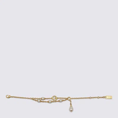Chloé Pearly Logo Bracelet In Gold