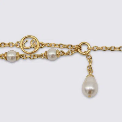 Chloé Pearly Logo Bracelet In Gold