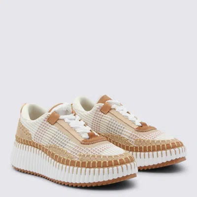 Chloé Chloe Nama Panelled Knitted Sneakers In Multi