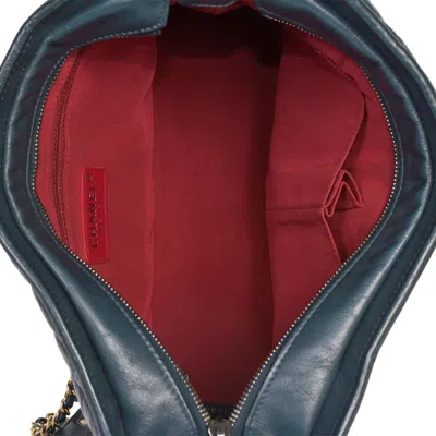 Pre-owned Chanel Gabriel Navy Suede Shoulder Bag () In Blue