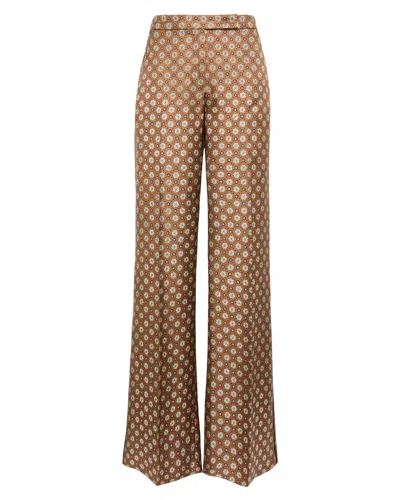 Dorothee Schumacher Graphic Dreams Patterned Trousers In Brown