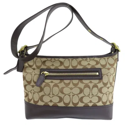 Pre-owned Coach Brown Canvas Shoulder Bag ()