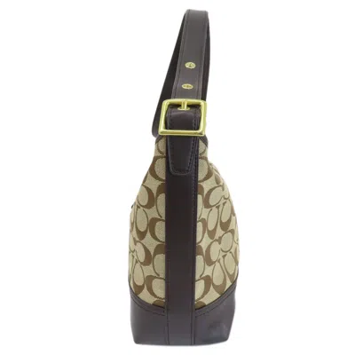 Pre-owned Coach Brown Canvas Shoulder Bag ()