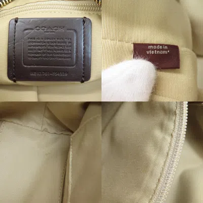 Pre-owned Coach Brown Canvas Shoulder Bag ()