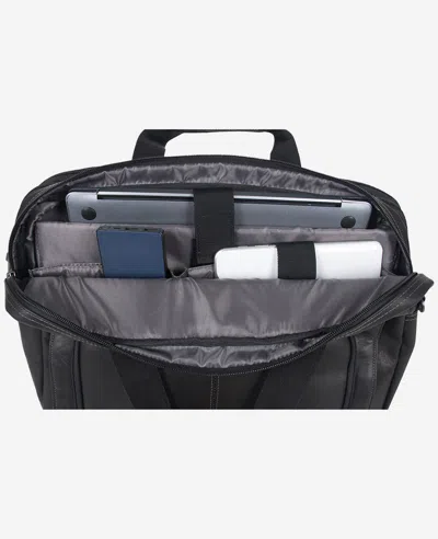 Kenneth Cole Colombian Leather Top Zip Messenger Bag In Black