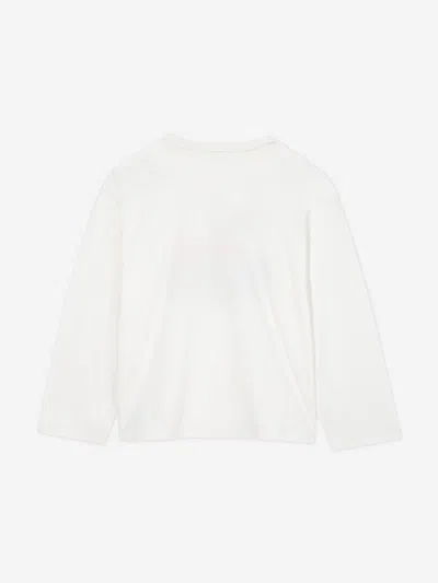 Kenzo Boys Long Sleeve Tiger Logo T-shirt In White