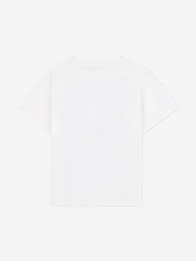 Kenzo Boys Branded Print T-shirt In White