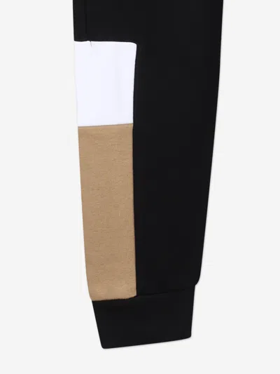 Hugo Boss Boss Boys Logo Print Joggers In Black