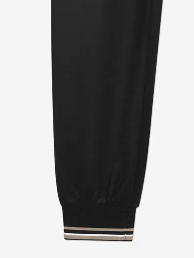 Hugo Boss Boss Boys Logo Print Joggers In Black