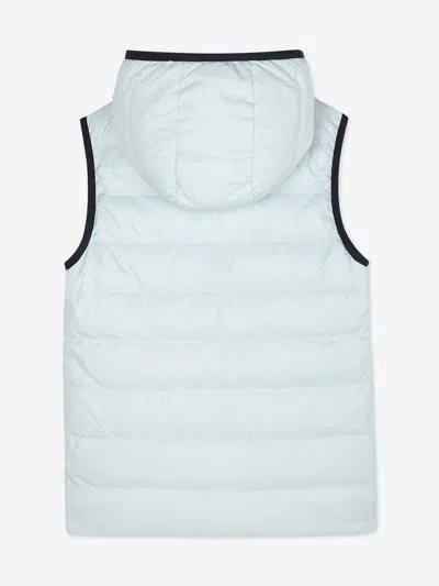 Hugo Boss Boss Boys Reversible Down Padded Gilet In Blue