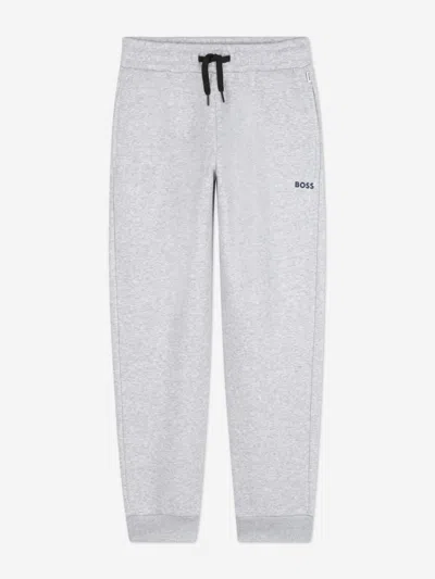 Hugo Boss Boss Boys Logo Print Tracksuit In Gray