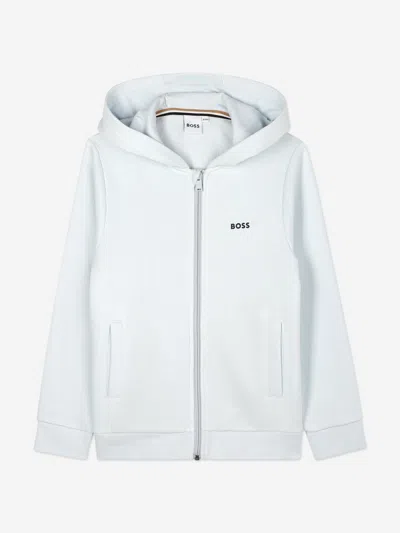 Hugo Boss Boss Boys Logo Print Tracksuit In Blue