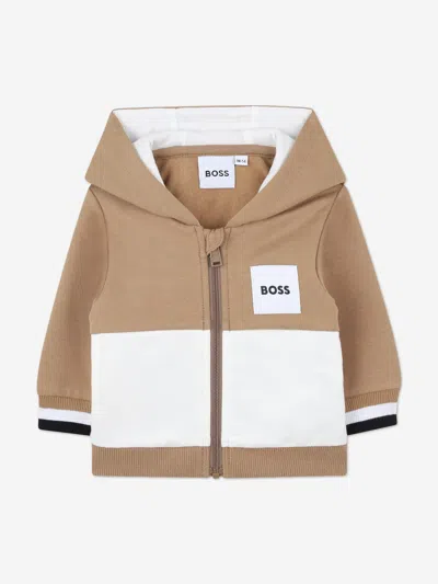 Hugo Boss Boss Baby Boys 3 Piece Tracksuit Set In Brown