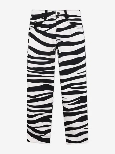 Marc Jacobs Girls Zebra Print Trousers In Black