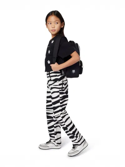 Marc Jacobs Girls Zebra Print Trousers In Black